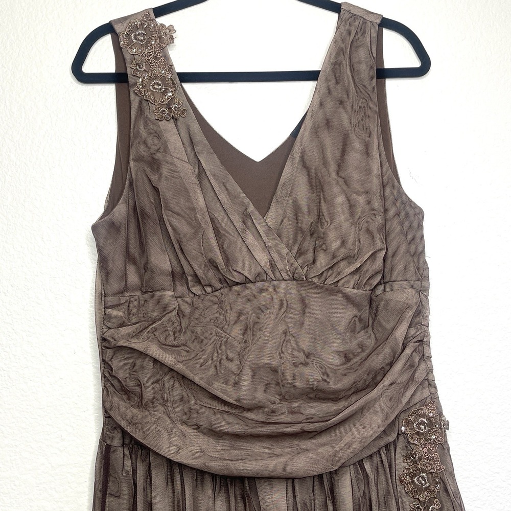 Vtg Torrid Brown Tulle Fit and Flare Dress‎ Size 14 - Picture 6 of 16